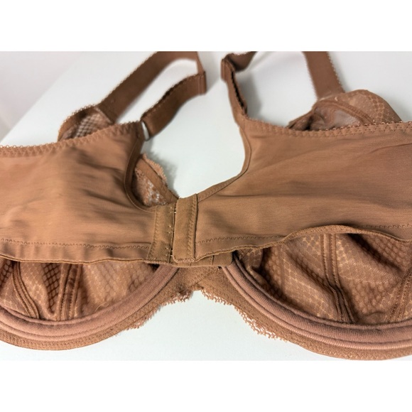 Elomi Cinnamon Tan Charley Unlined Sheer Lace Underwire Bra Size 46DD - Picture 6 of 8